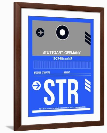 STR Stuttgart Luggage Tag II-NaxArt-Framed Art Print