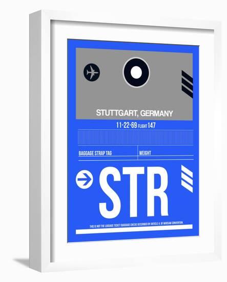 STR Stuttgart Luggage Tag II-NaxArt-Framed Art Print