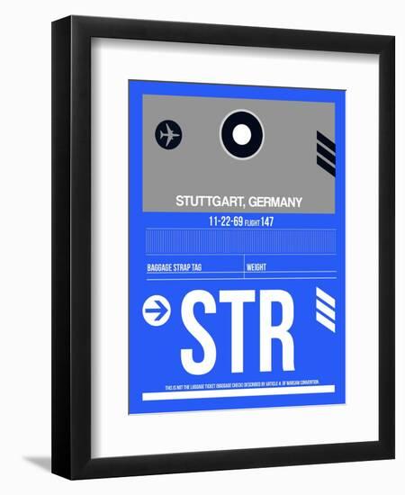 STR Stuttgart Luggage Tag II-NaxArt-Framed Art Print