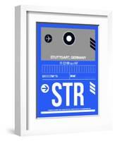 STR Stuttgart Luggage Tag II-NaxArt-Framed Art Print