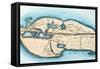 Strabo World Map, C20 A.D-null-Framed Stretched Canvas