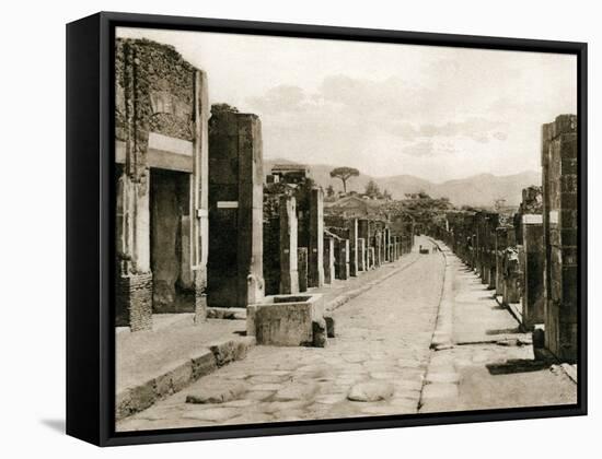 Strada Dell' Abbondanza, Pompeii, Italy, C1900s-null-Framed Stretched Canvas