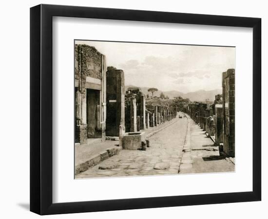 Strada Dell' Abbondanza, Pompeii, Italy, C1900s-null-Framed Giclee Print