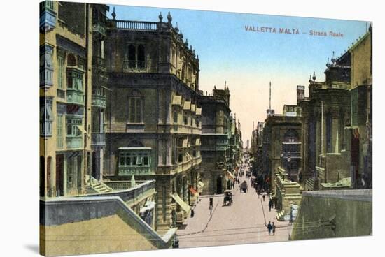 Strada Reale, Valletta Malta, 20th Century-null-Stretched Canvas