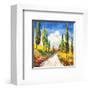 Strada toscana-Luigi Florio-Framed Giclee Print