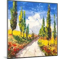 Strada toscana-Luigi Florio-Mounted Giclee Print