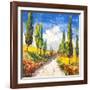 Strada toscana-Luigi Florio-Framed Giclee Print