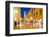 Stradun at Dusk, UNESCO World Heritage Site, Dubrovnik, Dalmatian Coast, Dalmatia, Croatia, Europe-Frank Fell-Framed Photographic Print