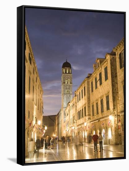 Stradun, Dubrovnik, Dalmatia, Croatia-Merrill Images-Framed Stretched Canvas
