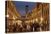 Stradun, Placa at Dusk, Dubrovnik, Croatia, Europe-John Miller-Stretched Canvas
