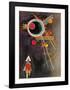 Strahlenlinien-Wassily Kandinsky-Framed Art Print