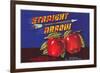 Straight Arrow Apple Crate Label-null-Framed Premium Giclee Print