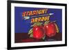 Straight Arrow Apple Crate Label-null-Framed Premium Giclee Print