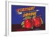 Straight Arrow Apple Crate Label-null-Framed Art Print