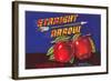 Straight Arrow Apple Crate Label-null-Framed Art Print