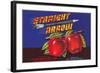 Straight Arrow Apple Crate Label-null-Framed Art Print