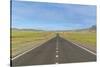 Straight paved road, Bayandalai district, South Gobi province, Mongolia, Central Asia, Asia-Francesco Vaninetti-Stretched Canvas