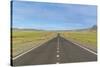 Straight paved road, Bayandalai district, South Gobi province, Mongolia, Central Asia, Asia-Francesco Vaninetti-Stretched Canvas