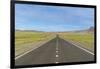 Straight paved road, Bayandalai district, South Gobi province, Mongolia, Central Asia, Asia-Francesco Vaninetti-Framed Photographic Print