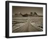 Straight Road Cutting Through Landscape of Monument Valley, Utah, USA-Gavin Hellier-Framed Photographic Print