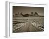 Straight Road Cutting Through Landscape of Monument Valley, Utah, USA-Gavin Hellier-Framed Photographic Print