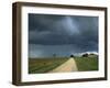 Straight Rural Dirt Road Through Farmland Near Le Mans, Sarthe in Loire, Centre, France-Michael Busselle-Framed Photographic Print