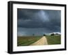 Straight Rural Dirt Road Through Farmland Near Le Mans, Sarthe in Loire, Centre, France-Michael Busselle-Framed Photographic Print