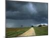 Straight Rural Dirt Road Through Farmland Near Le Mans, Sarthe in Loire, Centre, France-Michael Busselle-Mounted Photographic Print