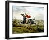 Straight Through the Fence, from 'Qualified Horses and Unqualified Riders', 1815-Henry Thomas Alken-Framed Giclee Print