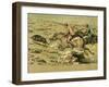 Straining Every Nerve and Muscle to Win for Him the Honour of First Spear, Late 19th Century-null-Framed Giclee Print