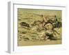 Straining Every Nerve and Muscle to Win for Him the Honour of First Spear, Late 19th Century-null-Framed Giclee Print