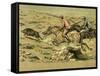 Straining Every Nerve and Muscle to Win for Him the Honour of First Spear, Late 19th Century-null-Framed Stretched Canvas