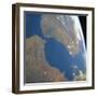 Strait of Gibraltar, Satellite Image-null-Framed Premium Photographic Print