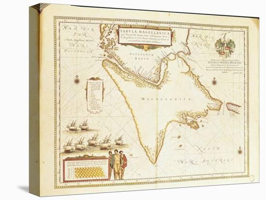 Strait of Magellan, from Theatrum Orbis Terrarum, 1635-Willem And Joan Blaeu-Stretched Canvas
