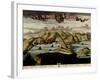 Straits and Defenses at Gibraltar - 1700-Anna Beeck-Framed Art Print