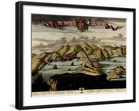 Straits and Defenses at Gibraltar - 1700-Anna Beeck-Framed Art Print