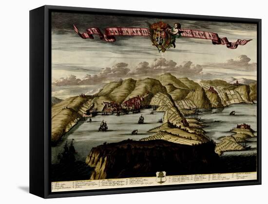 Straits and Defenses at Gibraltar - 1700-Anna Beeck-Framed Stretched Canvas