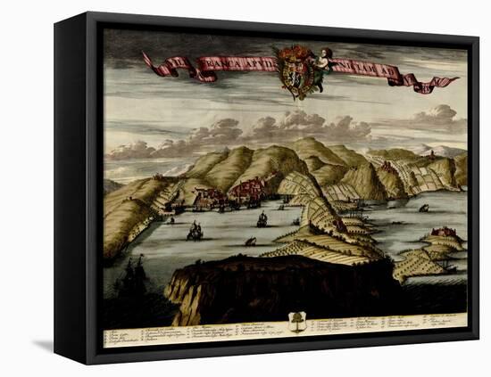 Straits and Defenses at Gibraltar - 1700-Anna Beeck-Framed Stretched Canvas