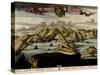 Straits and Defenses at Gibraltar - 1700-Anna Beeck-Stretched Canvas