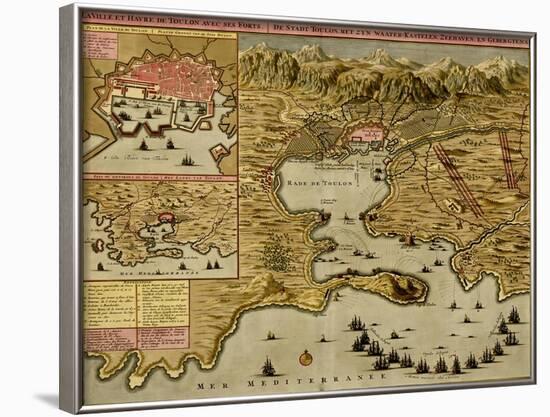 Straits of Cadiz - Gibraltar - 1700-Anna Beeck-Framed Art Print