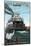 Straits of Mackinac, Michigan - Chief Wawatam Ferry-Lantern Press-Mounted Art Print