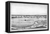 Strand and Cricket Ground, Panorama of Calcutta, India, C1840S-Frederick Fiebig-Framed Stretched Canvas