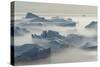 Stranded Icebergs at the Mouth of the Icefjord Near Ilulissat, Greenland-Luis Leamus-Stretched Canvas