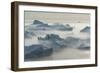 Stranded Icebergs at the Mouth of the Icefjord Near Ilulissat, Greenland-Luis Leamus-Framed Photographic Print