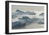 Stranded Icebergs at the Mouth of the Icefjord Near Ilulissat, Greenland-Luis Leamus-Framed Photographic Print