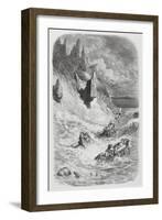 Stranding of Sinbad's Ship, C.1868-Gustave Dore-Framed Giclee Print