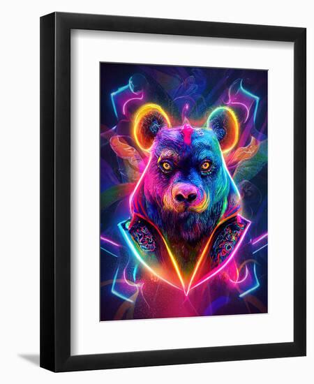 Strange Bear-null-Framed Art Print