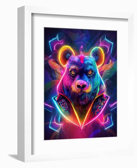 Strange Bear-null-Framed Art Print