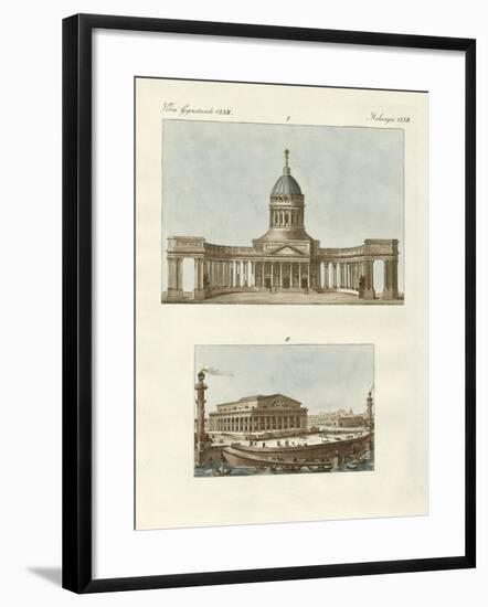 Strange Buildings in Petersburg-null-Framed Giclee Print