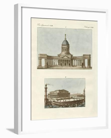 Strange Buildings in Petersburg-null-Framed Giclee Print